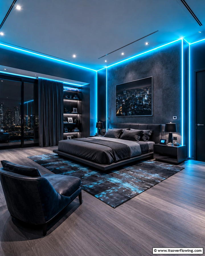 Neon Corner Lights - 25 Neon Bedroom Ideas for a Bold and Vibrant Look