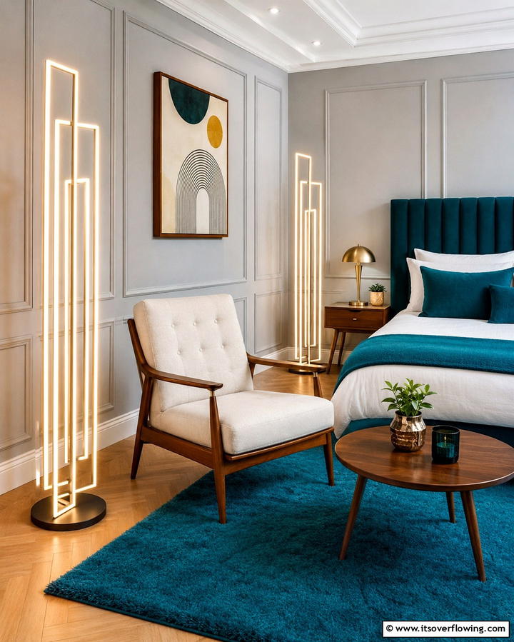 Neon Floor Lamps - 25 Neon Bedroom Ideas for a Bold and Vibrant Look