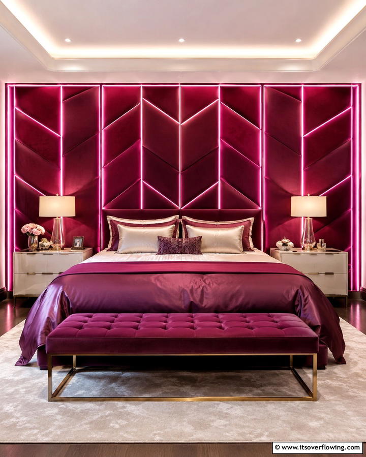 Neon Headboard Panels - 25 Neon Bedroom Ideas for a Bold and Vibrant Look