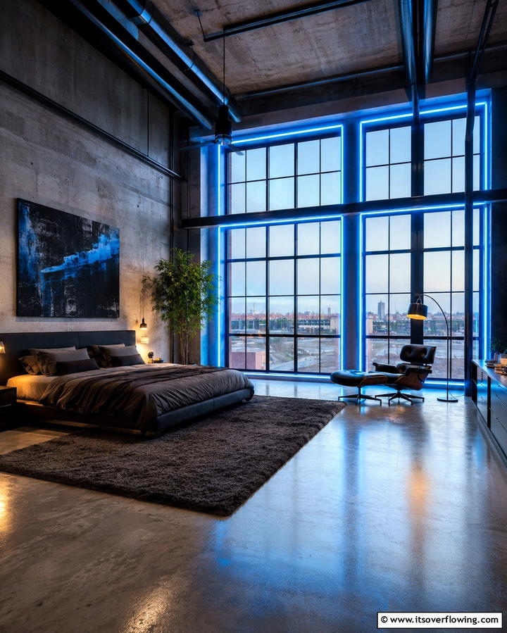 Neon Window Frames - 25 Neon Bedroom Ideas for a Bold and Vibrant Look