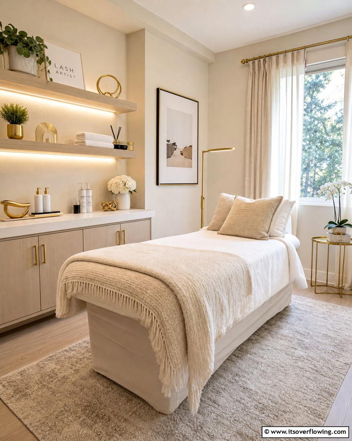 Neutral Color Palette - 20 Lash Room Ideas for a Stunning Beauty Space