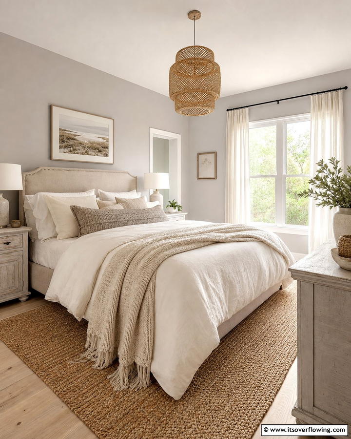 Neutral Color Palette - 25 Country Bedroom Ideas- Cozy & Rustic Designs