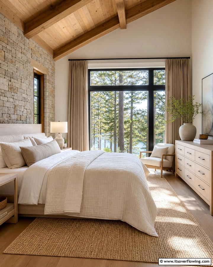 Neutral Color Palette - 25 Cozy Cabin Bedroom Ideas for a Rustic Escape