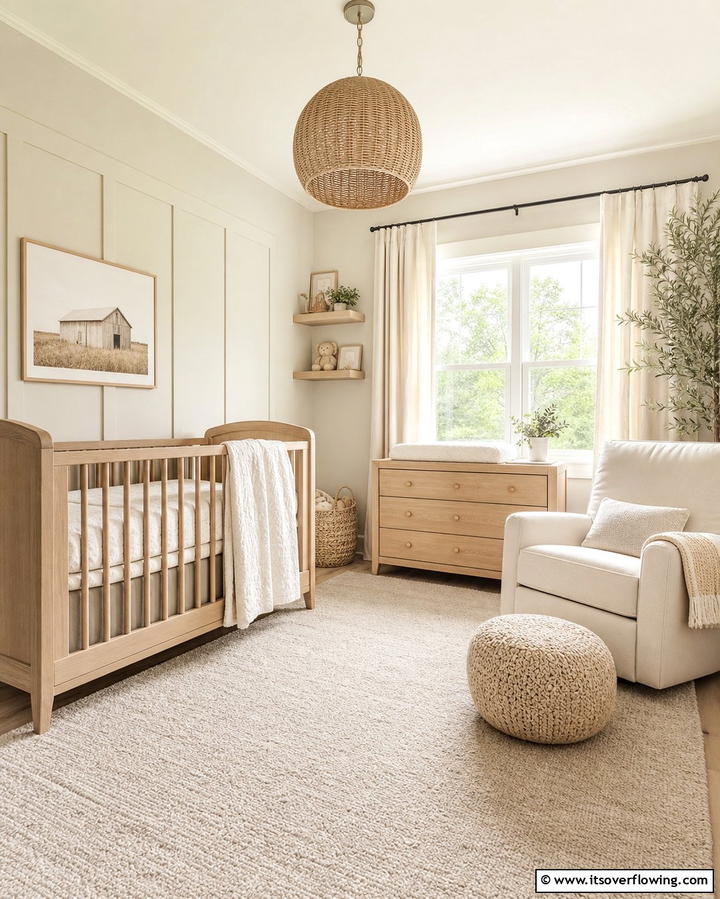 Neutral Color Palette - 25 Farmhouse Nursery Ideas for a Cozy Baby Room