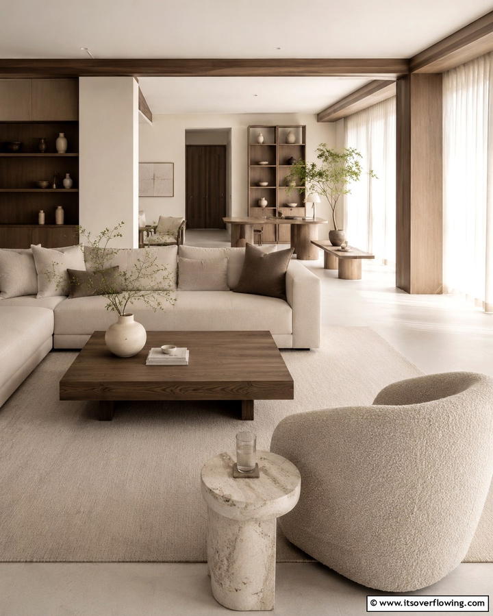 Neutral Color Palette - 25 Japandi Living Room Ideas for Minimalist Elegance
