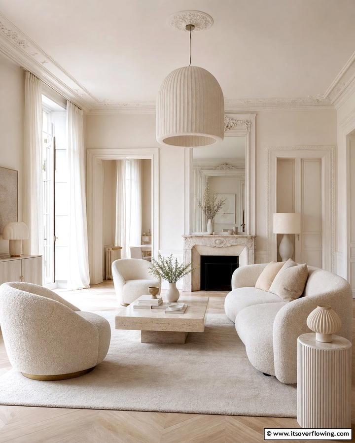 Neutral Color Palette - 25 Parisian-style Living Room Ideas for Elegant Homes