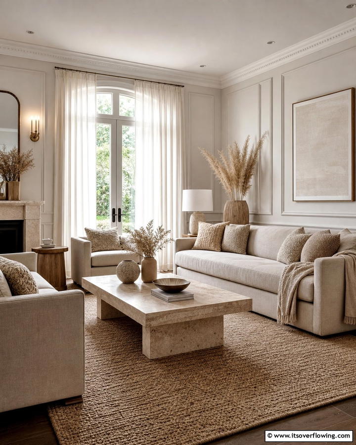 Neutral Color Palette - 20 Parlor Room Ideas to Revitalize Your Living Space