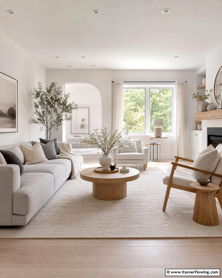 Neutral Color Palette - 21 Scandinavian Living Room Ideas for Airy Minimalism
