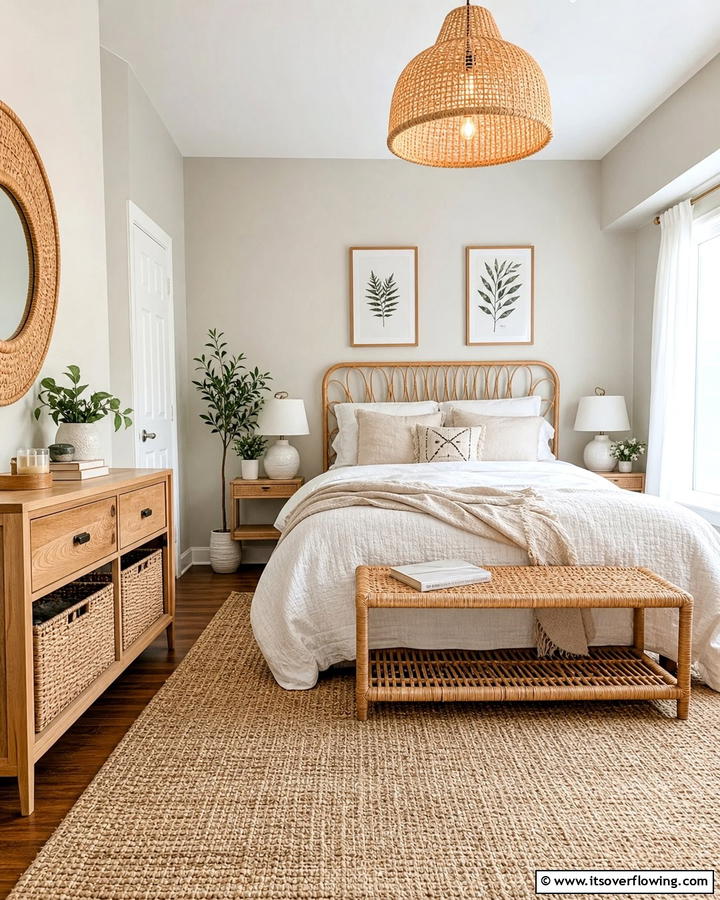 Neutral Color Palette for Balance - 20 Cozy Small Boho Bedroom Design Ideas