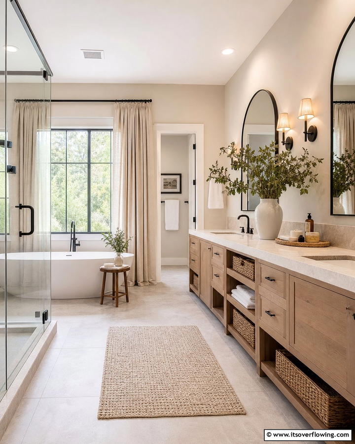 Neutral Color Palette for Soothing Aesthetics - 30 Serene Spa Decor Ideas for a Relaxing Bathroom Retreat