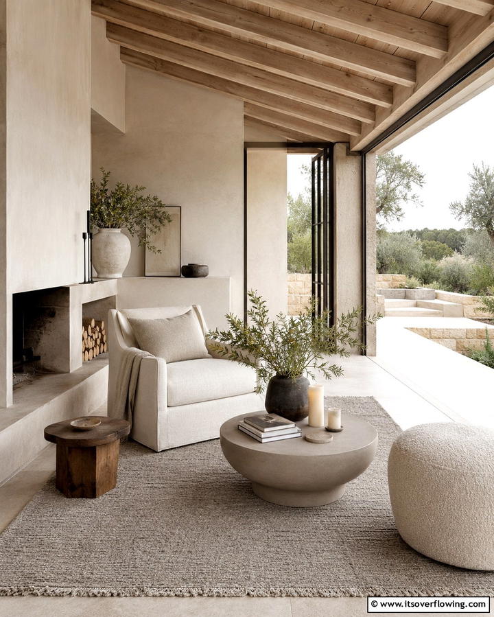 Neutral Color Palette for a Relaxing Space - 25 Rustic Sunroom Ideas to Enjoy Nature Indoors