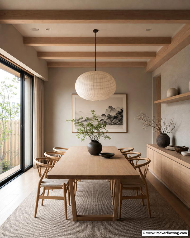 Neutral Color Palettes - 25 Japanese Dining Room Ideas for a Zen-Inspired Space