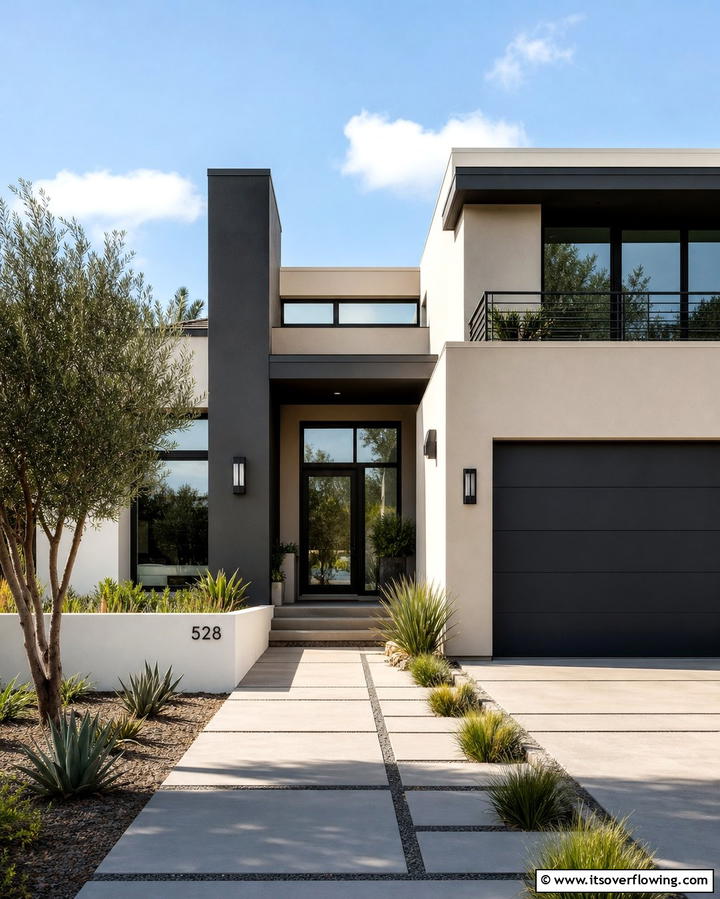 Neutral Color Palettes - 25 Mid-Century Modern Exterior Home Ideas for a Timeless Look