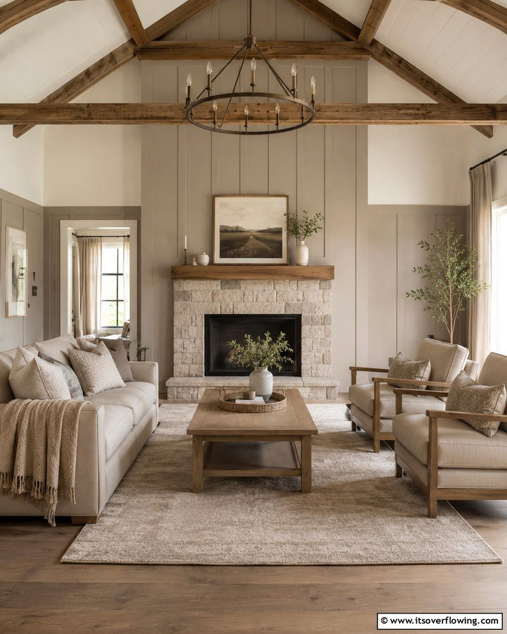 Neutral Color Palettes - 25 Rustic Barndominium Interior Design Ideas
