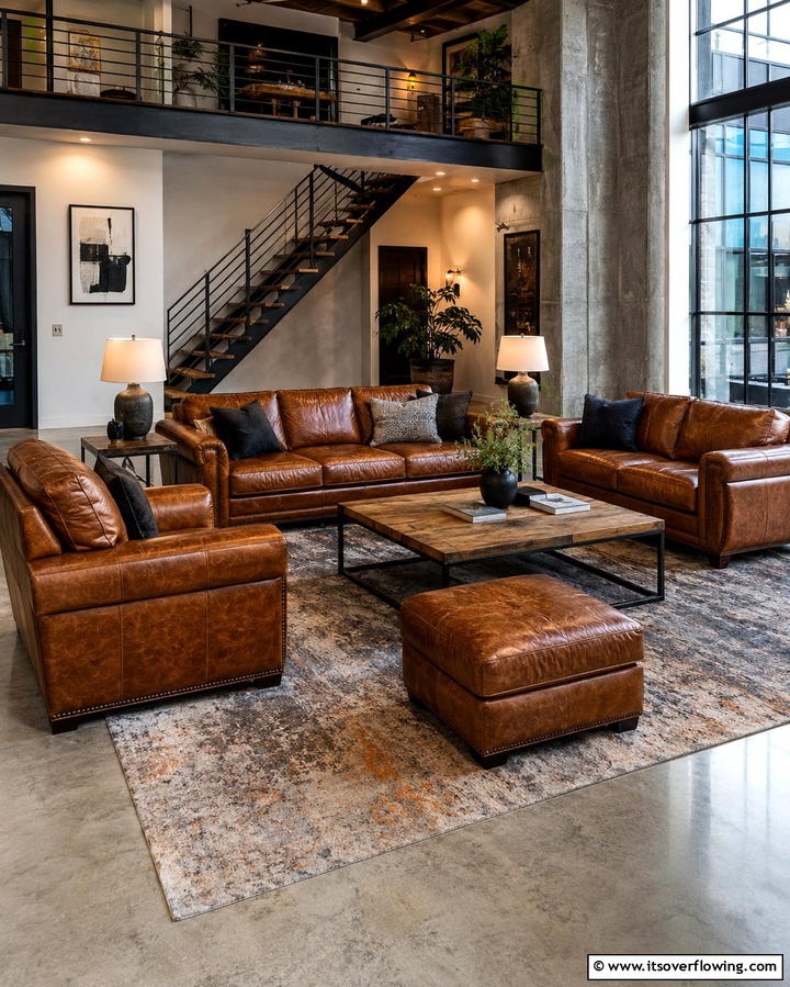 Neutral Color Palettes - 30 Industrial Living Room Ideas with Urban Charm