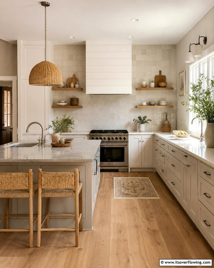 Neutral Color Palettes - 20 Townhouse Kitchen Ideas for Small Spaces