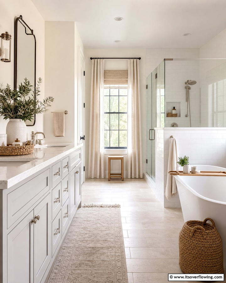 Neutral Color Palettes - 20 Barndominium Bathroom Ideas for Rustic Charm