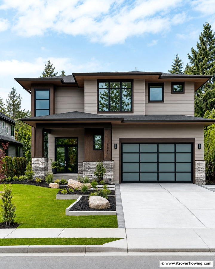 Neutral Greige for Versatile Designs - 20 Home Designs Using Natural Clay Siding Colors