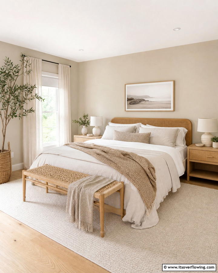 Neutral Palette Bliss - 21 Scandinavian Bedroom Designs for Minimalist Comfort