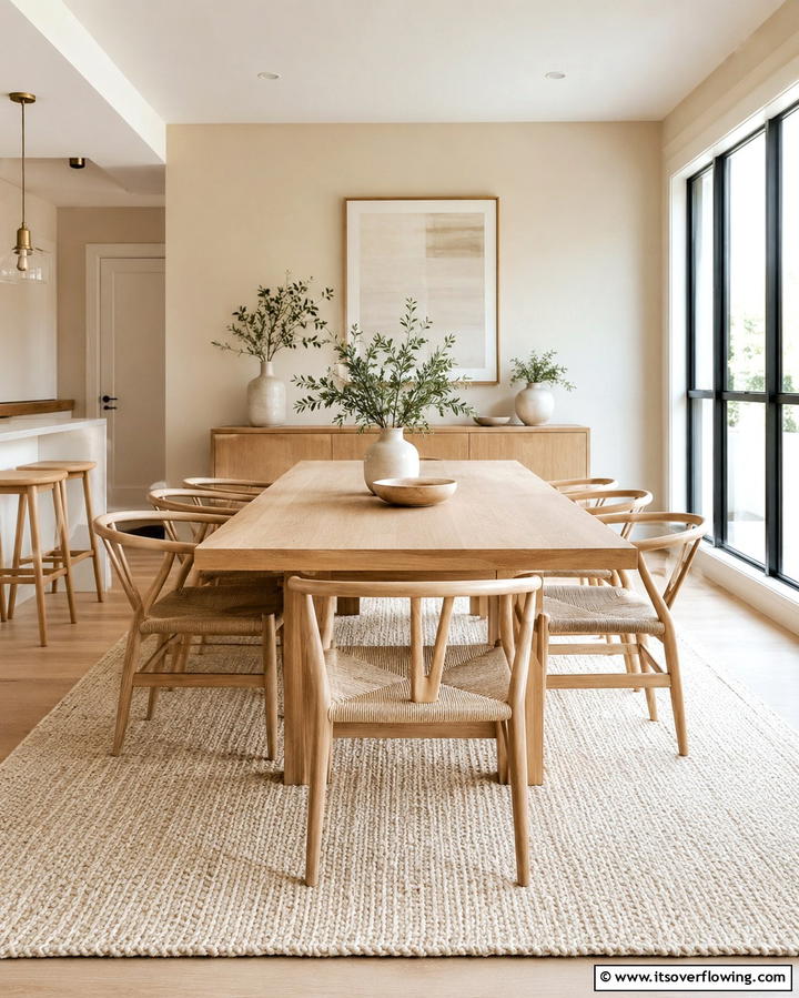 Neutral Rugs for Subtle Sophistication - 30 Dining Room Rug Ideas to Anchor Your Table Setting