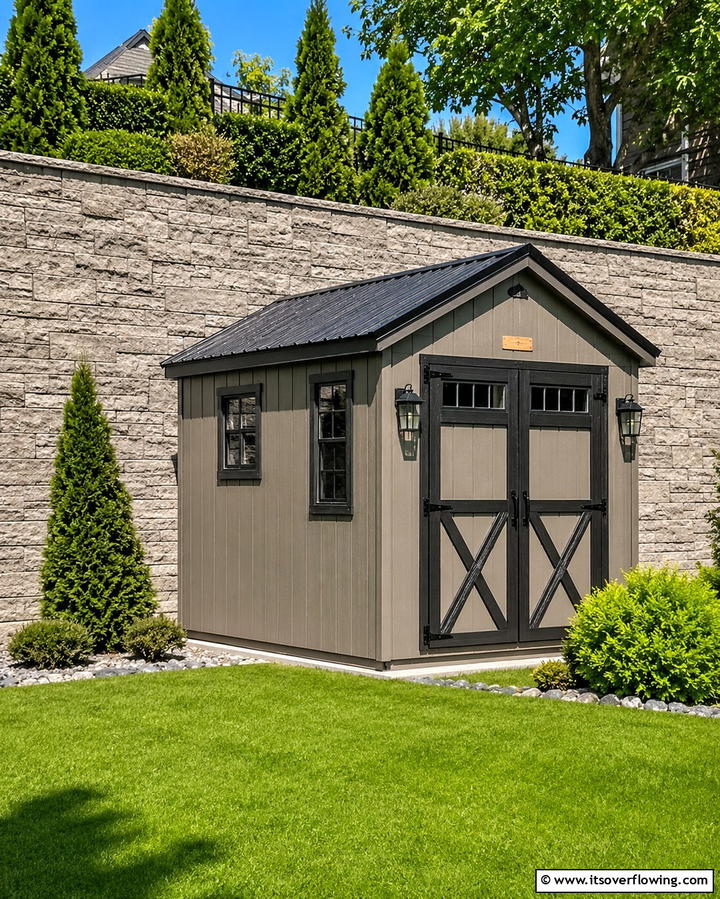 Neutral Taupe - 25 Shed Color Ideas to Brighten Your Outdoor Space