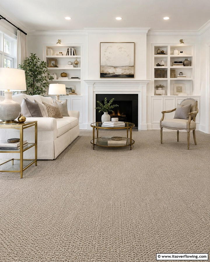 Neutral Toned Carpets for Versatile Style - 25 Living Room Carpet Ideas for Cozy Comfort
