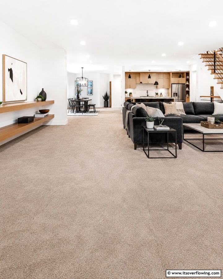 Neutral Toned Carpets for Versatility - 25 Living Room Carpet Ideas for Cozy Comfort