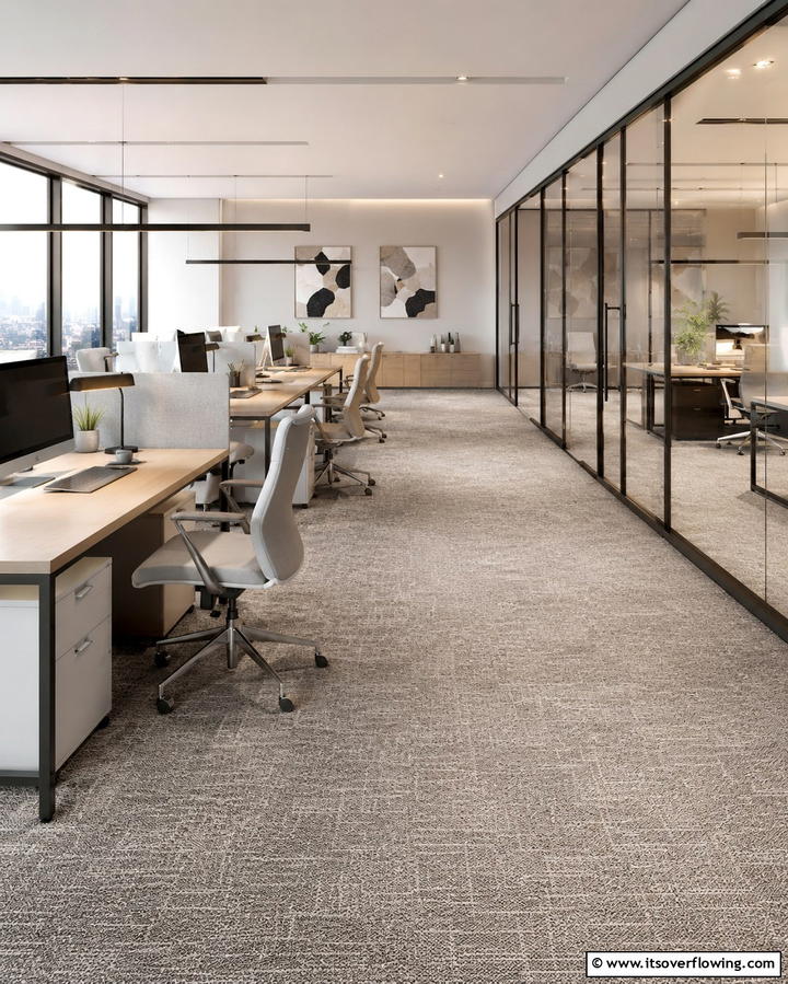 Neutral Toned Rugs for Versatile Office Designs - 25 Office Rug Ideas to Transform Your Workspace