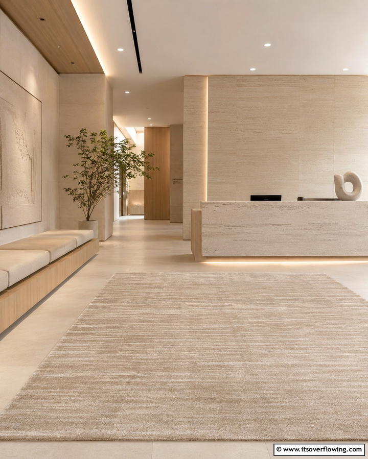 Neutral Toned Rugs for a Minimalist Look - 25 Office Rug Ideas to Transform Your Workspace