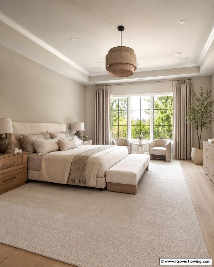 Neutral Toned Sanctuary - 30 Minimalist Clean Girl Room Ideas for a Clutter-Free Space