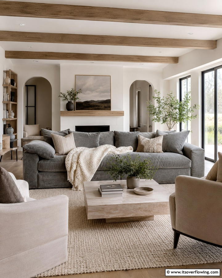 Neutral Tones for a Cohesive Look - 30 Grey Couch Living Room Styling Ideas for Cozy Spaces