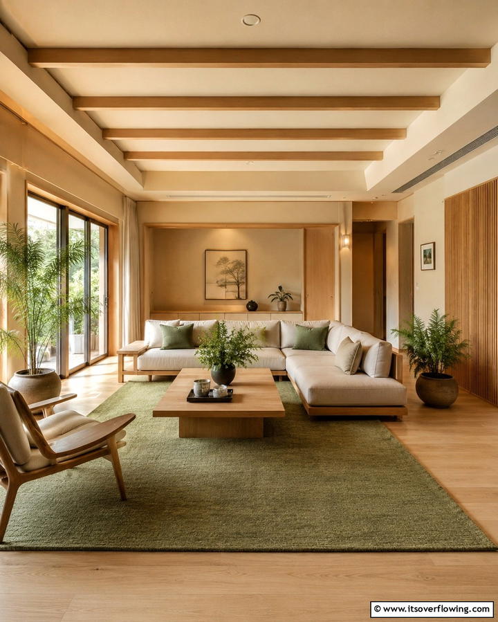 Neutral and Earthy Color Palette - 25 Japanese Style Living Room Ideas for Serenity