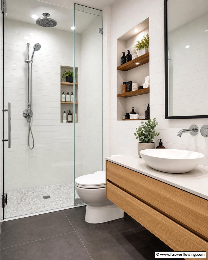 Niche Storage Solutions - 21 Small Shower Design Ideas for Stylish Functionality