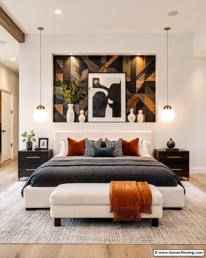 Niches with Custom Backdrops - 20 Wall Niche Ideas to Display Art and Decor Creatively