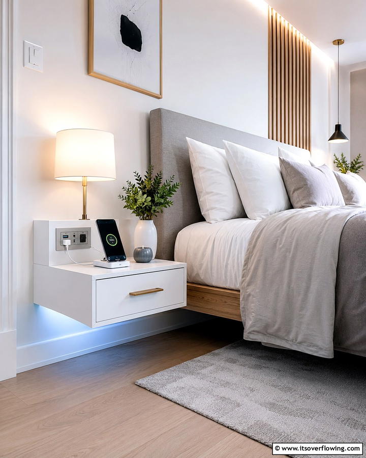 Nightstand Charging Station - 25 Smart Charging Station Ideas for a Tidy Home