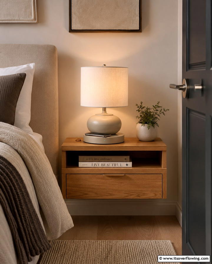 Nightstand Lamps with Integrated Features - 25 Small Bedroom Lighting Ideas to Brighten Your Space
