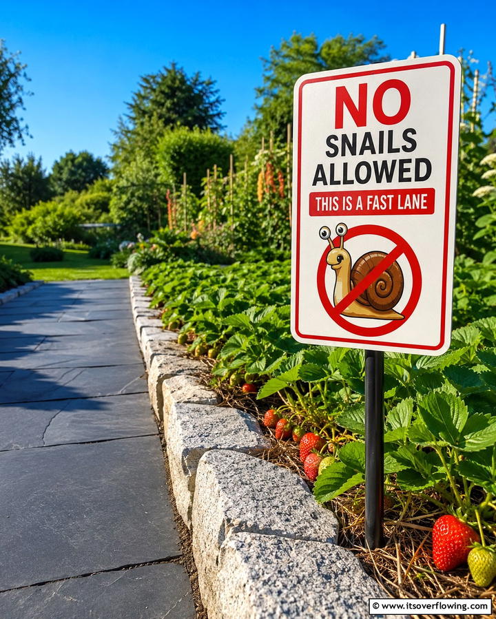 No Snails Allowed This Is a Fast Lane - 25 Funny Garden Sign Ideas to Add Humor to Your Yard
