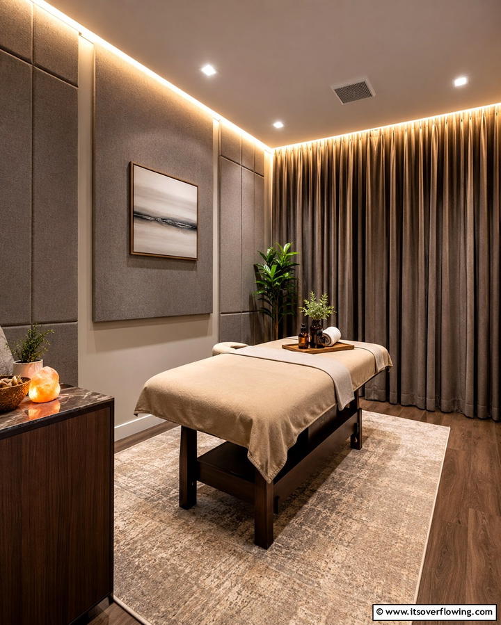 Noise Reduction Features - 25 Massage Room Setup Ideas for Ultimate Relaxation