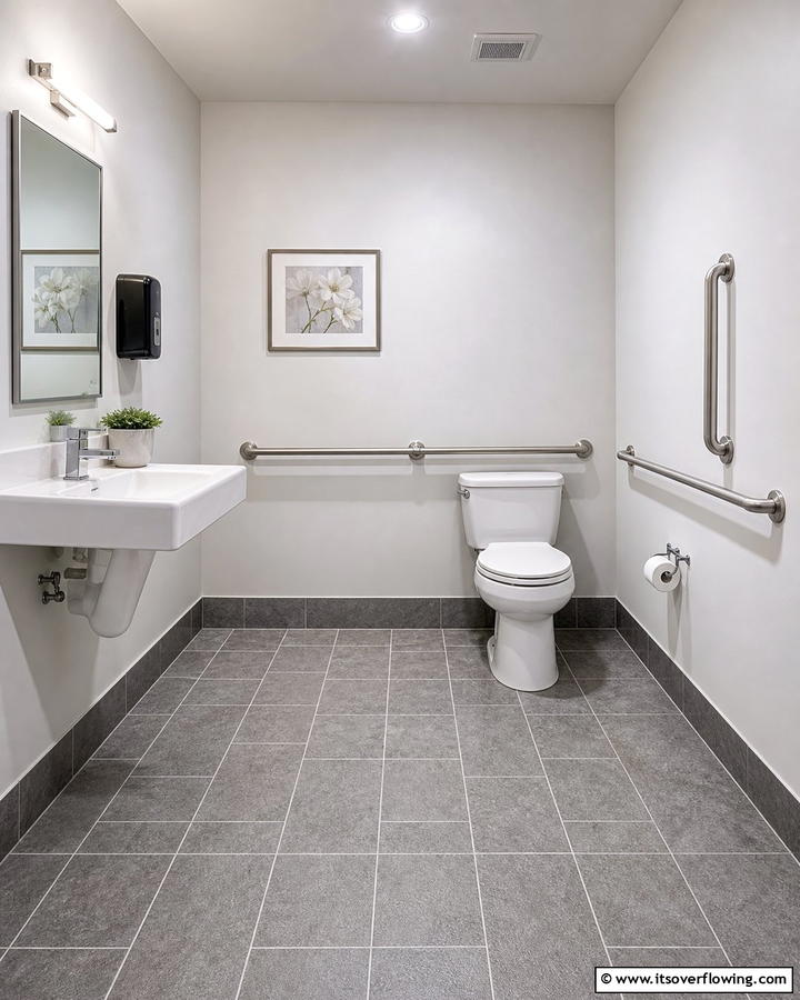 Non Slip Flooring for Safety - 20 Handicap Bathroom Ideas for Accessibility