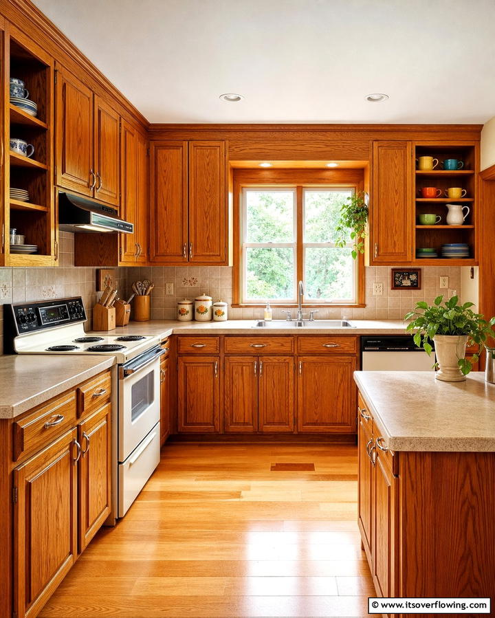 Oak Cabinets - 25 1980s Kitchen Ideas for a Retro Revival