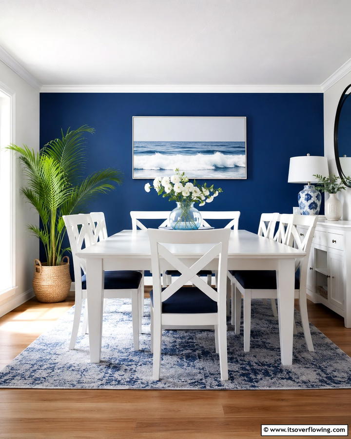 Ocean Blue Accent Walls - 30 Relaxed Coastal Decor Inspirations for Beach-Inspired Homes