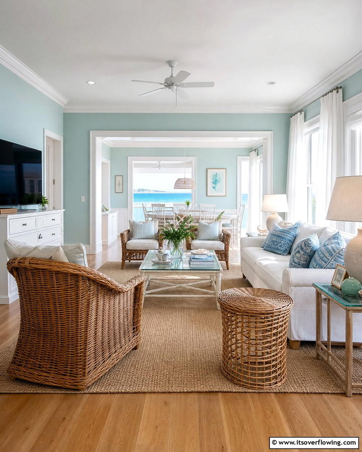Ocean Breeze Interiors - 21 Coastal Living Room Ideas with Nautical Accents