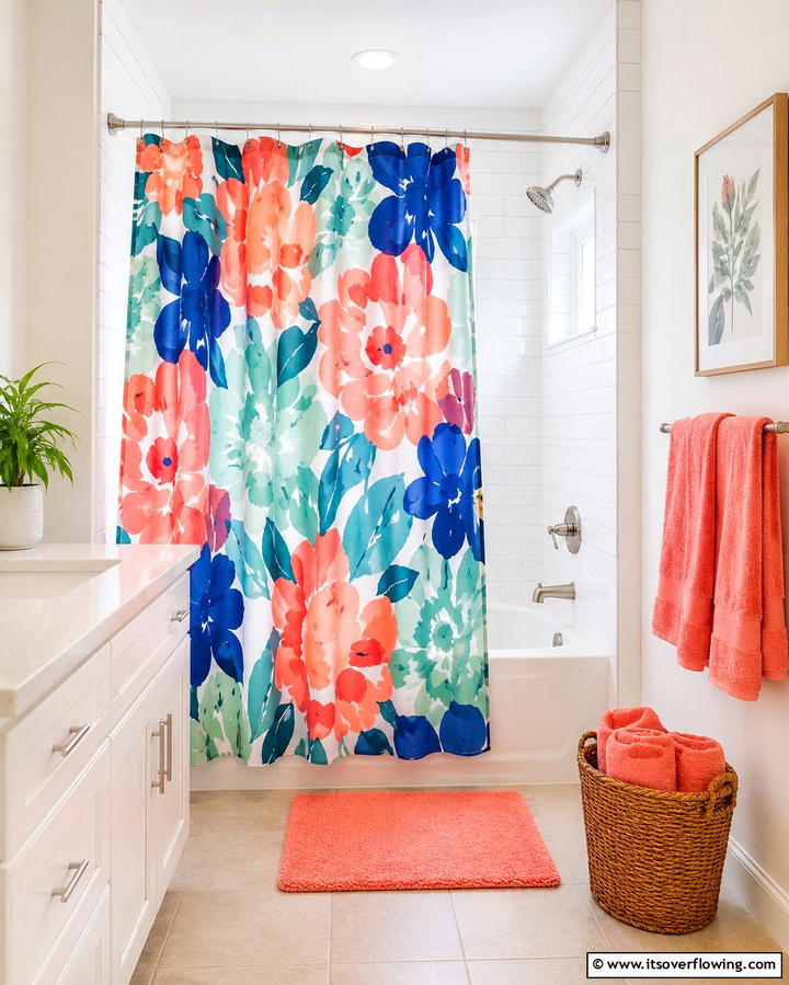 Ocean Inspired Blues - 30 Bold Colorful Bathroom Designs to Energize Your Morning Routine