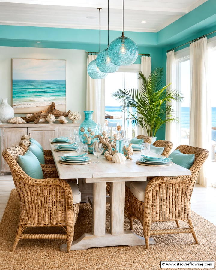 Ocean Inspired Color Palette - 25 Coastal Dining Room Ideas for a Beachy Vibe