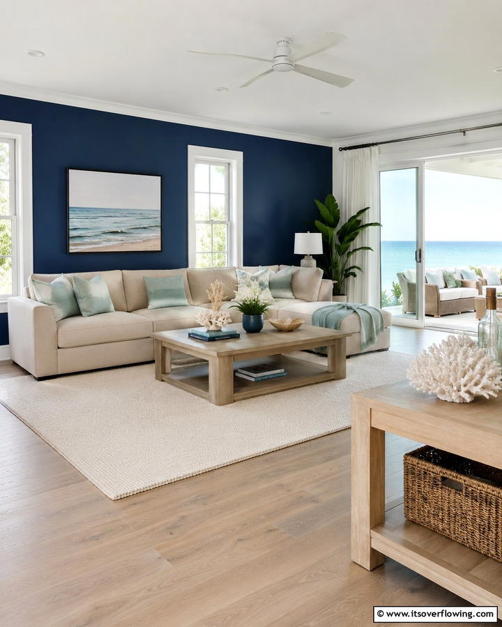 Ocean Inspired Color PaletteOne - 25 Tropical Living Room Ideas for a Vibrant Space