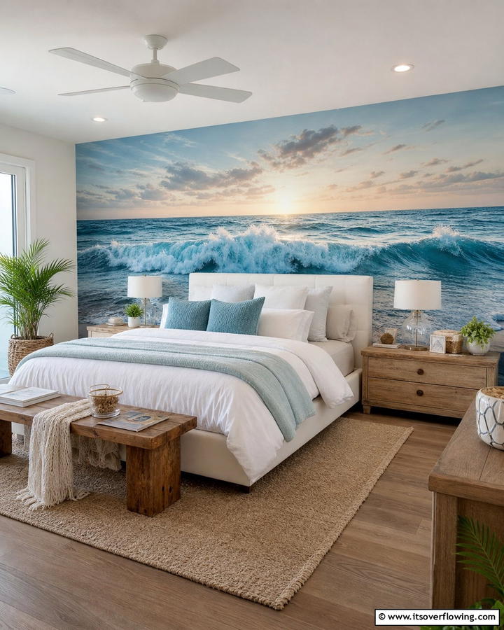 Ocean View Murals - 21 Beach Themed Bedroom Ideas for a Coastal Escape at Home
