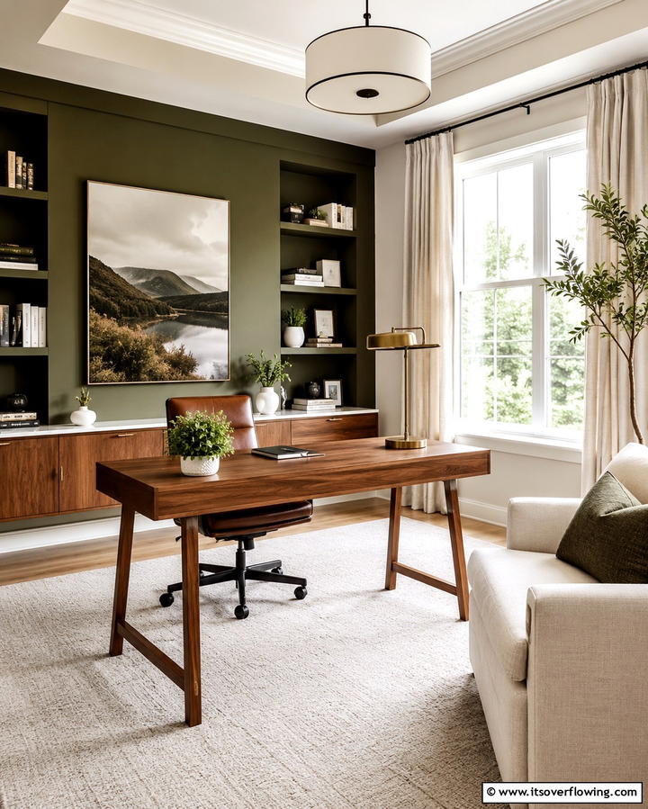 Olive Green Accents - 25 Spanish Modern Interior Design Ideas for Your Home