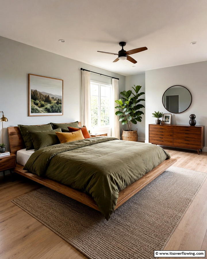 Olive Green Bedding for a Subtle Statement - 30 Olive Green Bedroom Ideas for Soothing Retreats
