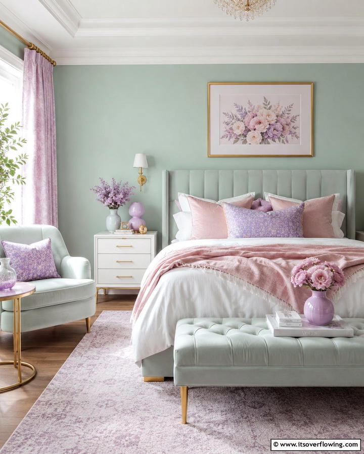 Olive Green Headboard - 25 Light Green Bedroom Ideas for a Fresh and Calming Space