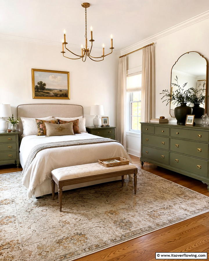 Olive Green Painted Furniture - 30 Olive Green Bedroom Ideas for Soothing Retreats